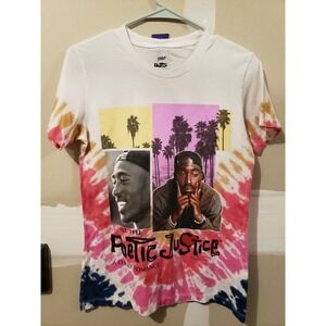 Womens Poetic Justice 2pac Tupac Shirt Tye Dye Size Small NWT